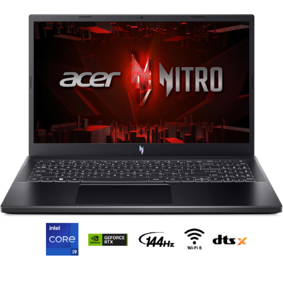 Laptop ACER NITRO V15 13TH GEN Intel® Core i9-13900H 5.40 GHz NVIDIA GeForce RTX 4050 6GB 16GB-DDR5 15.6" IPS FHD 144Hz Display
