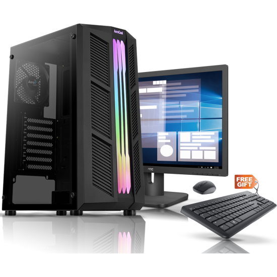 INTEL CORE i3 9100F // GT 730 2GB // 8GB RAM // AOC 20" 1080p Monitor + Free Gift Wireless Dell Combo - Full Custom Build