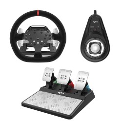 PXN V10 Force Feedback Steering Wheel Detachable Racing Wheel 270/900 Degree Race Steering Wheel with 3-Pedals and Shifter Bundle for PC, Xbox One, Xbox Series X/S, PS4 PXN V10 Force Feedback Steering Wheel Detachable Racing Wheel 270/900 Degree Race Steering Wheel with 3-Pedals and Shifter Bundle for PC, Xbox One, Xbox Series X/S, PS4