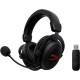 HyperX Cloud II Core Wireless (2.4GHz) Gaming Headset w/ DTS:X Spatial Audio, Memory Foam, Detachable Noise-Cancelling Mic, Up to 80 Hours Of Battery Life For PC