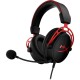 HP HyperX Cloud Alpha Gaming Headset Dual Chamber Drivers Legendary Comfort Aluminum Frame Detachable Microphone – Red