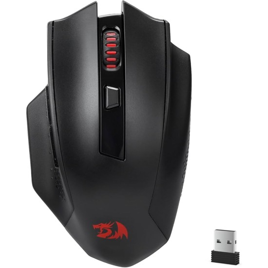 Redragon M994 Wireless Bluetooth Gaming Mouse, 26000 DPI Wired/Wireless Gamer Mouse w/ 3-Mode Connection, BT & 2.4G Wireless, 6 Macro Buttons, Durable Power Capacity for PC/Mac/Laptop