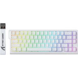 ATTACK SHARK X68 HE Rapid Trigger Mechanical Gaming Keyboard 60% Wired TKL with Adjustable Actuation,Hall Effect Magnetic Switch,8KHz Polling Rate,RGB Backlit,Top Mount for PC Mac Esport Gamer(White))