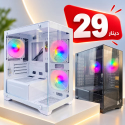 CASE GAMING NORMAL 3 FAN RGB ZIMABDK LOGO