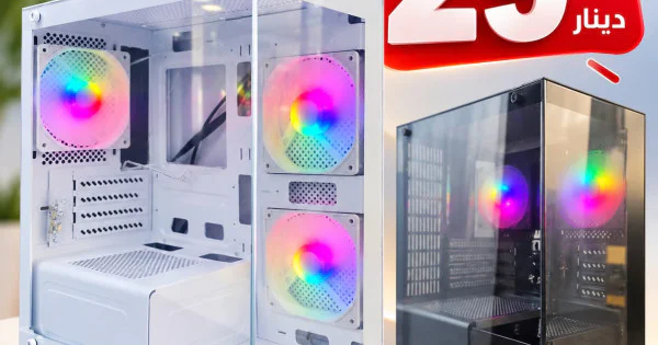 CASE GAMING NORMAL 3 FAN RGB ZIMABDK LOGO