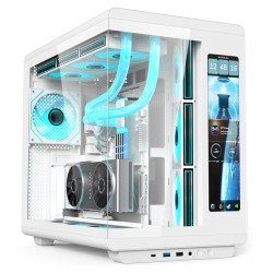 SOEYI U600 Dual Chamber ATX Mid Tower Modern Aesthetic Gaming Pc Case with 2.5K LCD