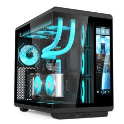 SOEYI U600 Dual Chamber ATX Mid Tower Modern Aesthetic Gaming Pc Case with 2.5K LCD