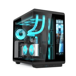 SOEYI U600 Dual Chamber ATX Mid Tower Modern Aesthetic Gaming Pc Case with 2.5K LCD