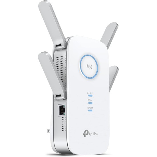 TP-Link AC2600 WiFi Extender(RE650), Up to 2600Mbps, Dual Band WiFi Range Extender, Gigabit port, Internet Booster, Repeater, Access Point,4x4 MU-MIMO