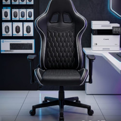 Pro-Series Gaming Chair: Advanced Lumbar Support / Comfortable Breathable Mesh Design / Smooth Height and Tilt Adjustment / Durable 5-Star Base / Adjustable Armrests.